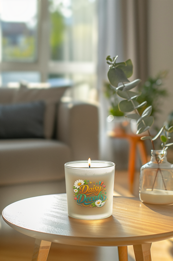 Personalised candle in jar