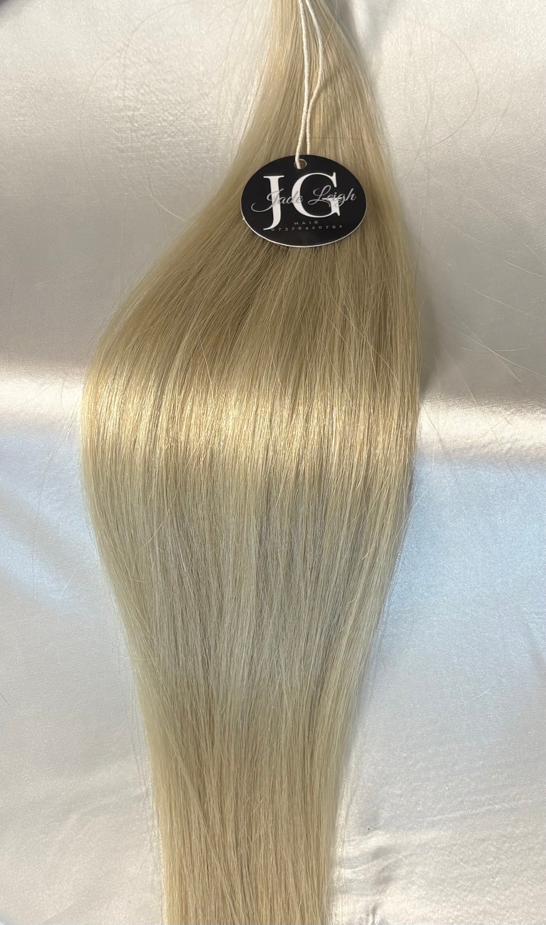 Arctic Blonde 22” Luxury Nano Hair Extensions (613 Ash Straight)