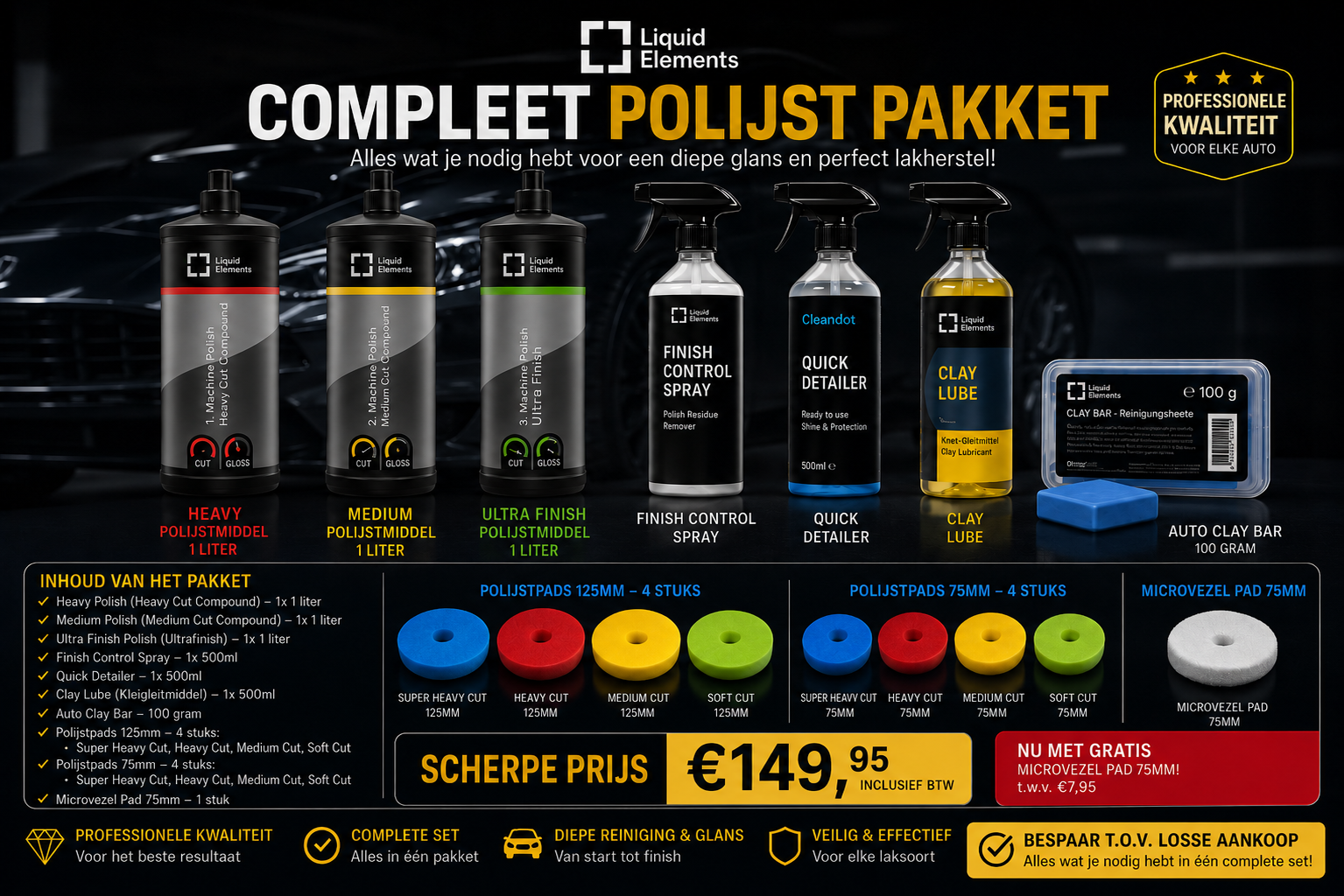 Liquid Elements Complete Polijst Set