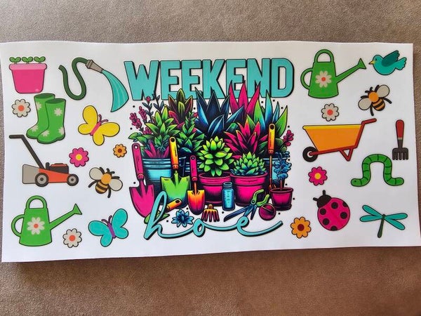 Weekend hoe decal