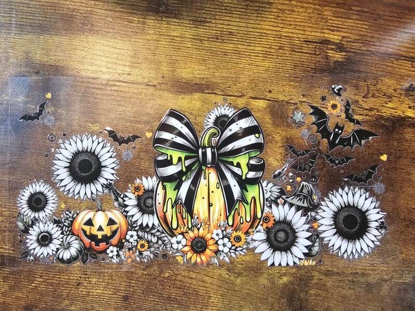Showtime pumpkin/flower decal