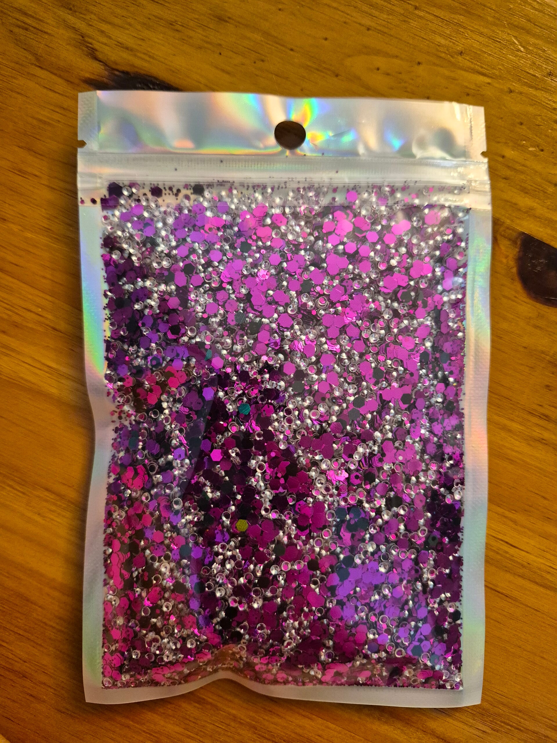 Deep purple bubble glitter