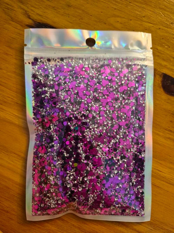 Deep purple bubble glitter