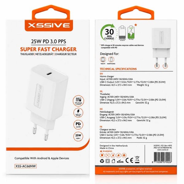 Xssive 25W Type-C Adapter Wit