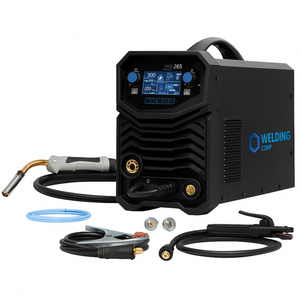 Poste à souder PROMIG 255 - MIG/MAG, TIG lift, MMA - 200A à 40 % - 230V monophasé avec Kit Pince de masse 3m et torche MIG 3m [la pièce]