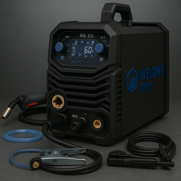 Poste à souder PROMIG 205 syn inverter - MIG/MAG, MMA, TIG lift - 200A à 40 % - 230V monophasé avec avec Kit Pince de masse 3m et torche MIG 3m [la pièce]