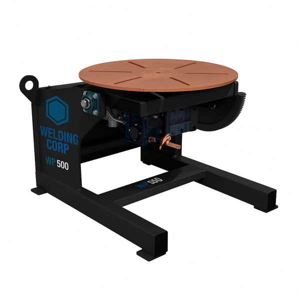 Positionneur de soudage 500kg avec table inclinable 90°/140° - diamètre plateau 600mm/800mm, rotation 0.12 à 1.2 r/min - alimentation 380v triphasE [la pièce]