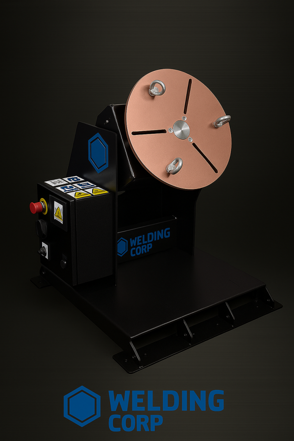 Positionneur de soudage 150kg avec table inclinable 90° - diamètre plateau 400mm, rotation 0.12 à 5 r/min - alimentation 230v monophasé[la pièce]