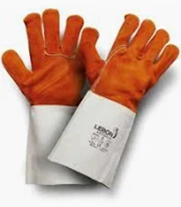 Paire de gants de soudure MIG en cuir pleine fleur