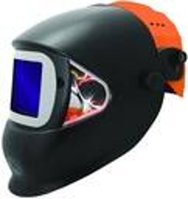 Casque de chantier Orange avec masque DC1 et cellule 4 capteurs .
