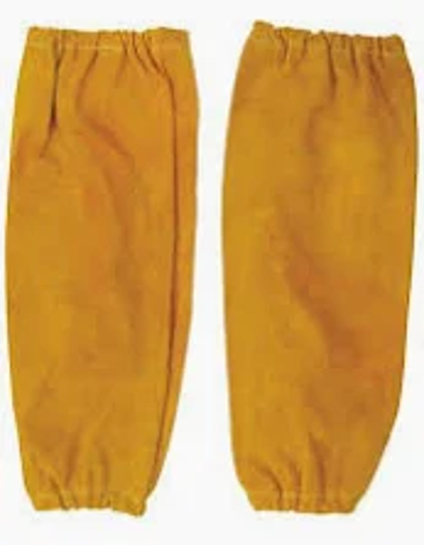 Lot de 2 manchettes de protection en cuir croûte L=40 cm
