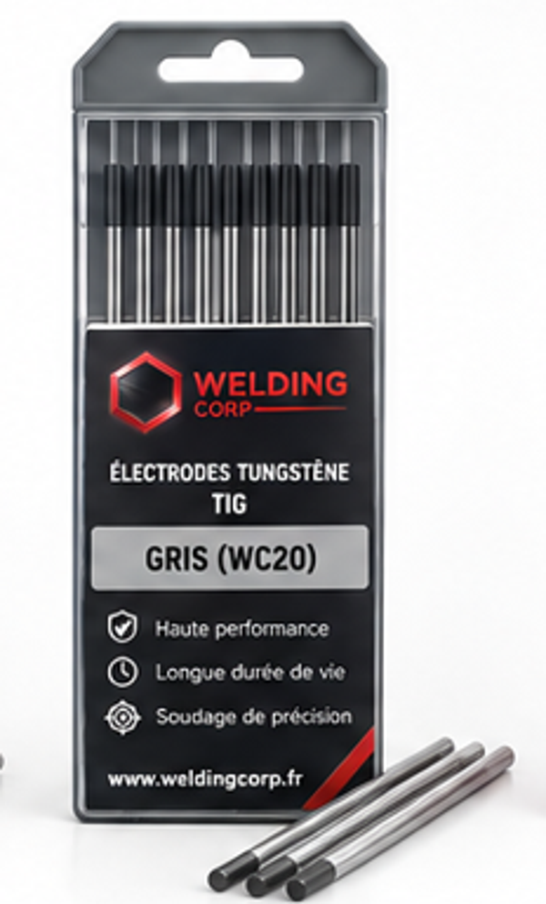 Électrodes Tungstène pour soudage GRIS (WC20)