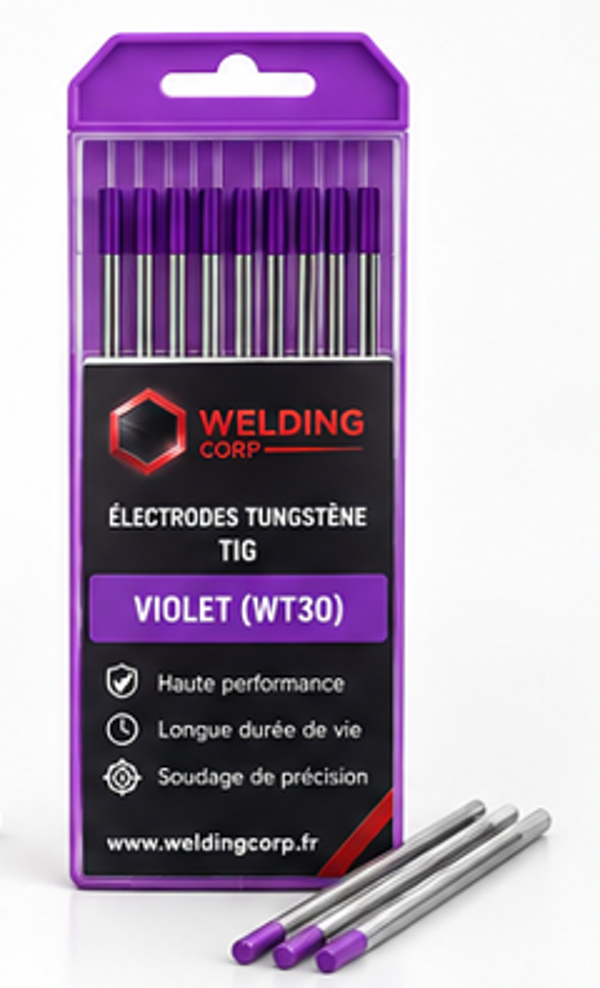 électrode tungstène pour soudage WT30 Violette