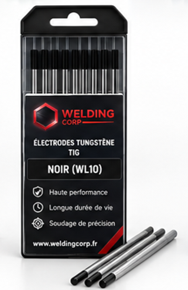 électrode tungstène WL10 Noire