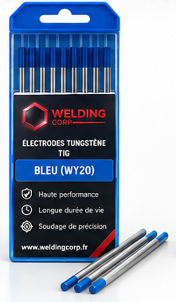 électrode tungstène WY20 Bleue
