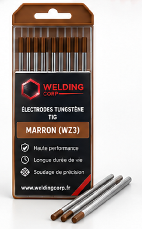 électrode tungstène WZ3 Marron