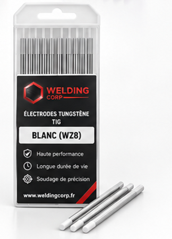 électrode tungstène WZ8 Blanche