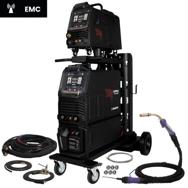 XPro MIG 500 DOUBLE IMPULSION [source, refroidisseur, dévidoir, kit d'entraînement, kit de connexion par câble de 5 m]