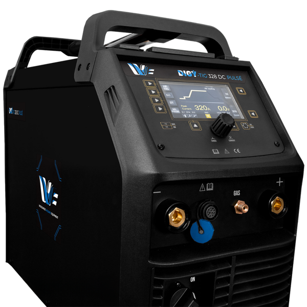 Poste à souder PROTIG 328DC pulsé -SOURCE SEULE- TIG/MMA 320A à 60 % refroidi air avec torche TIG18 4m, Kit Pince de masse 3m, chariot 4 roues et adaptateur 12 pin - alimentation 380V triphasé [la pièce]