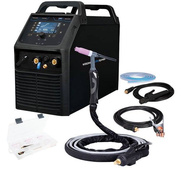 Poste à souder PROTIG 328  - TIG pulsé  -SOURCE SEULE-, MMA 320A à 60 % avec torche TIG26 4m, Kit Pince de masse 3m et alimentation 380V triphasé [la pièce