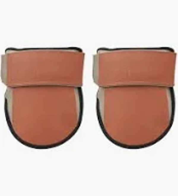 Lot de 2 genouillères de protection en cuir croûte