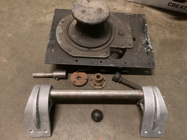 Capstan winch + early aluminium roller guide