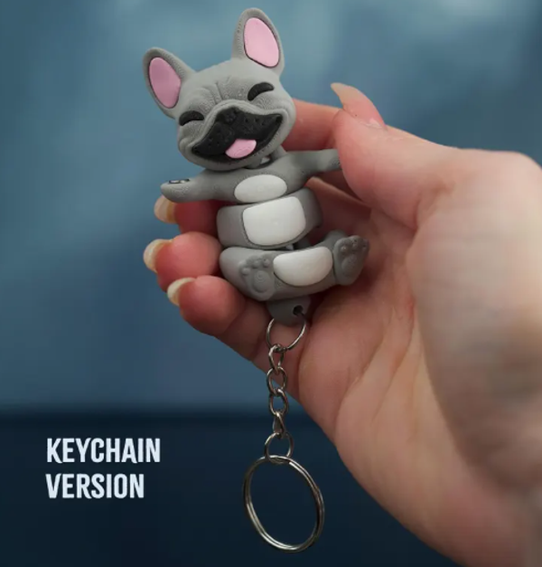 Sleutelhanger Frankie de Franse Bulldog PREORDER MOGELIJK BESCHIKBAAR VANAF HALF MEI