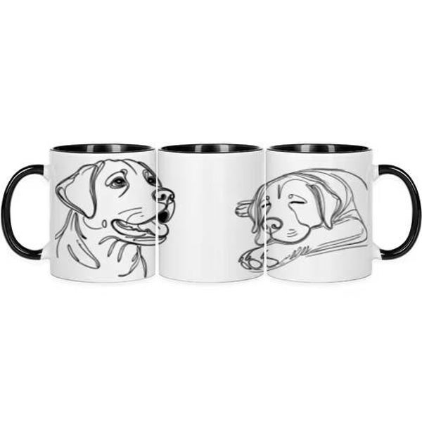 Keramische mok zwart Labrador Retriever