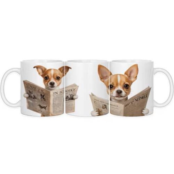 Keramische mok Chihuahua met krant