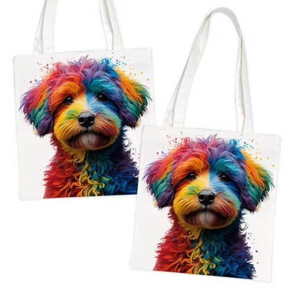 Tote bag regenboog hondje
