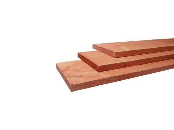 Douglas fijnbezaagde plank 1,5 x 14 x 300 cm, onbehandeld.