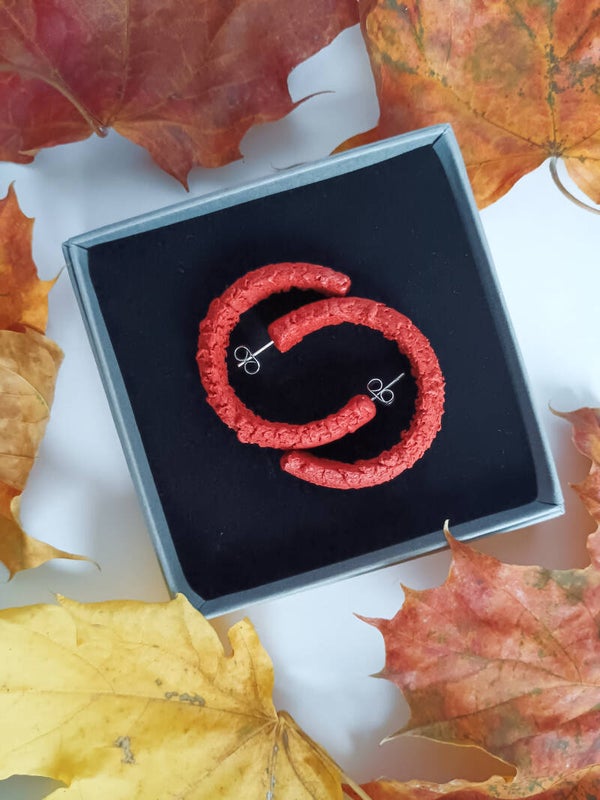 Rustic hoops — terracotta