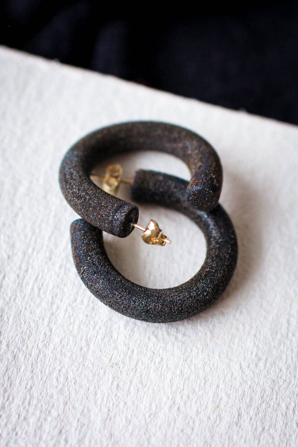 Brutalist hoop earrings