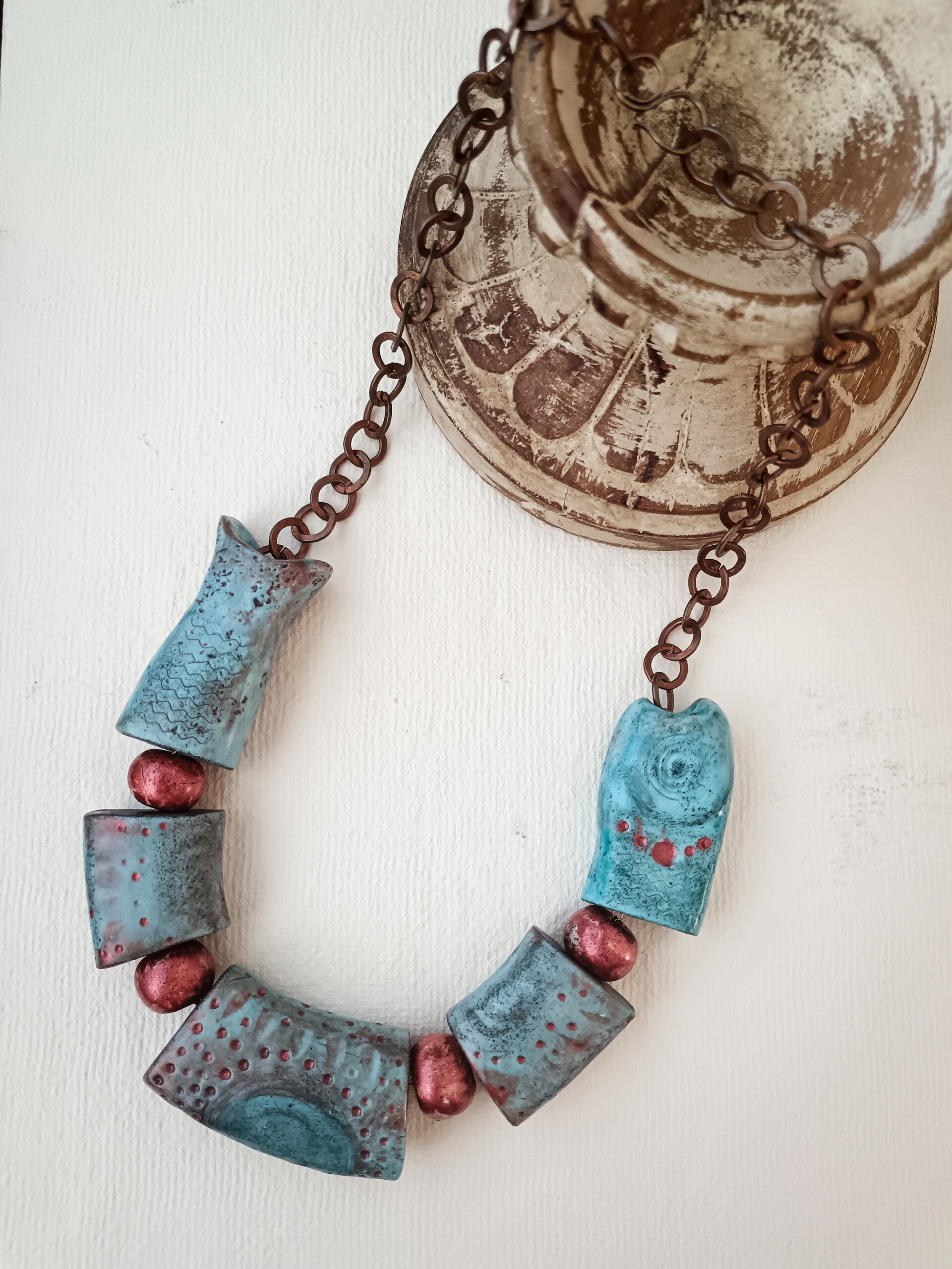 Grunge fish necklace