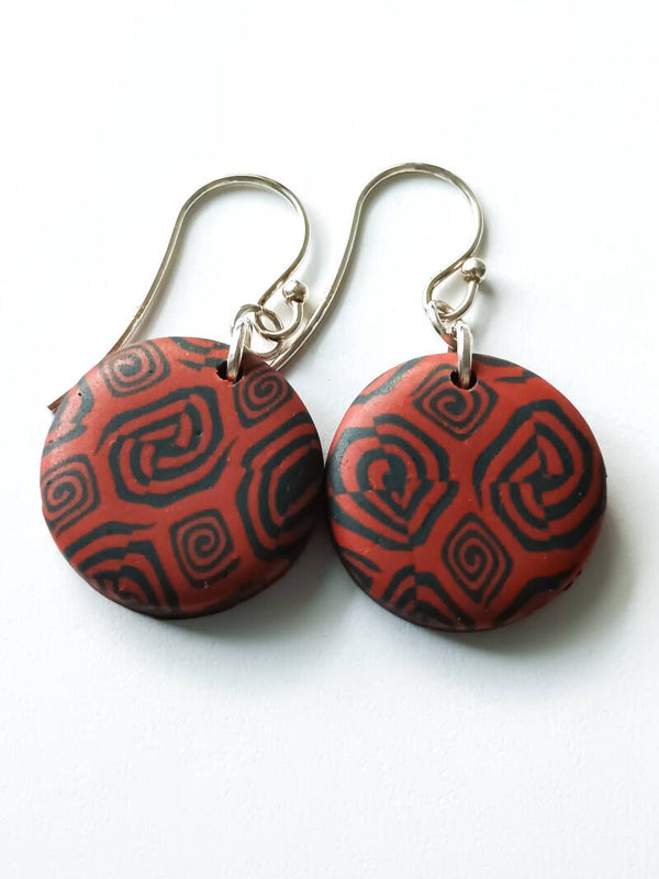 Small round SWIRL dangles