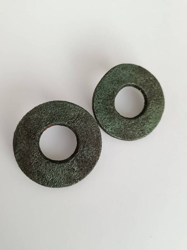 Brutalist Rusted Loop studs