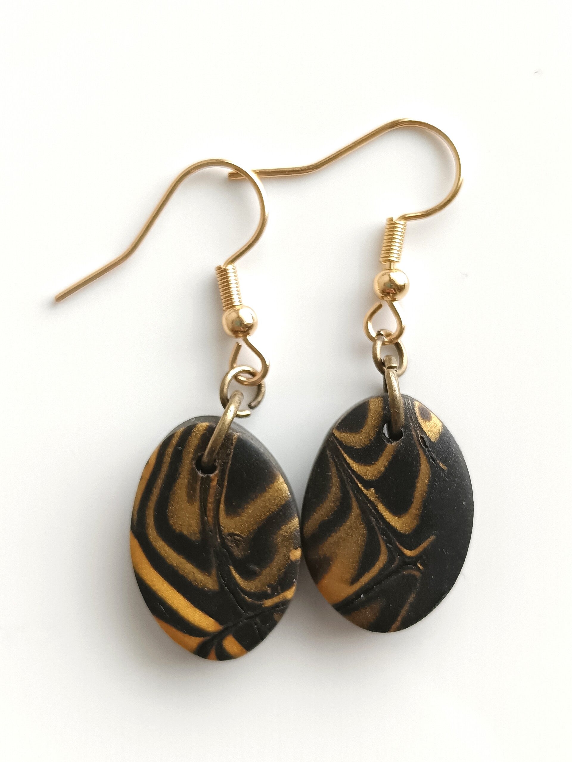 MOKUME small oval earrings