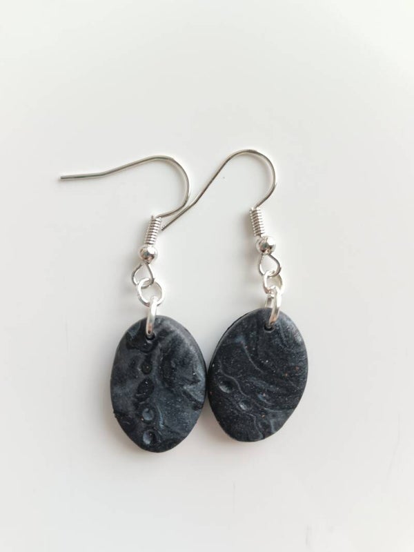 Dark grungy oval dangles