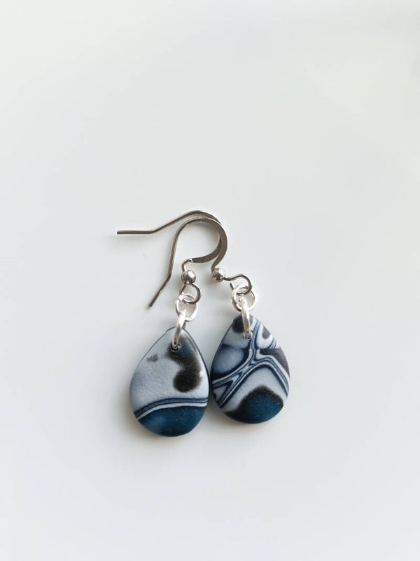 MOKUME small teardrop earrings