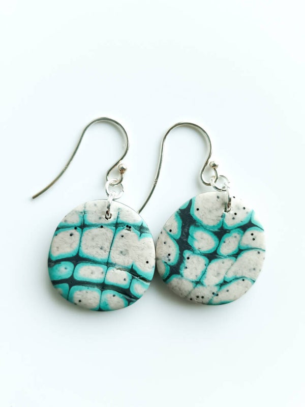 Distorted Lines small circle earrings