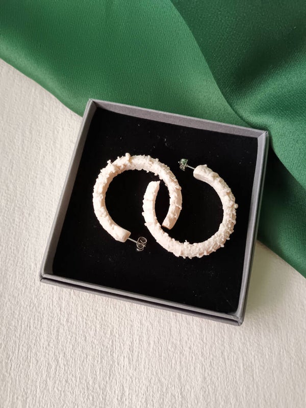 Rustic hoops - ivory