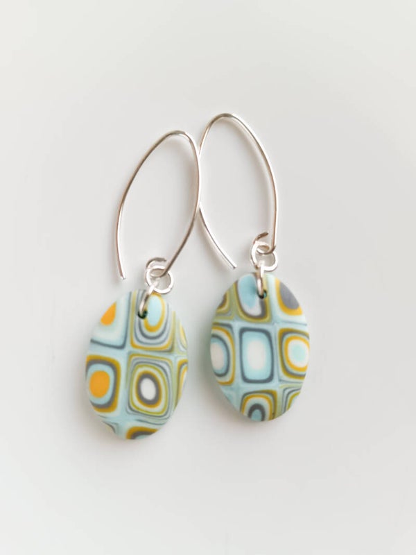 KLIMT small light blue oval dangles