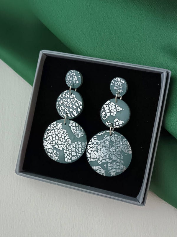 Razzle Dazzle Three Circle drop earrings