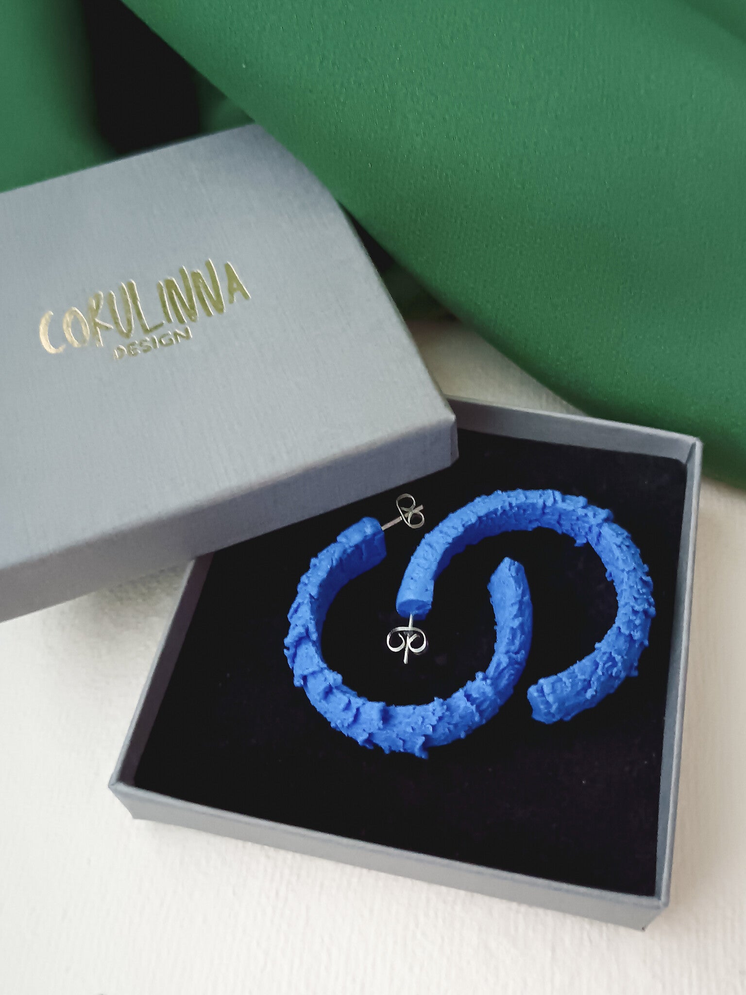 Rustic hoops — royal blue