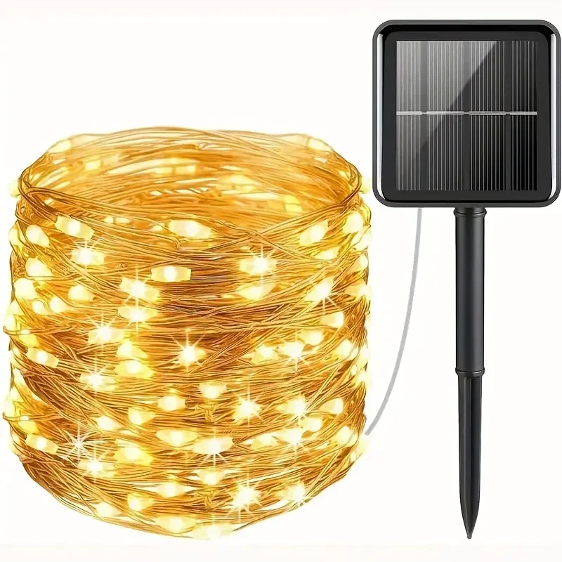 Solar LED Lichtleiste Lichterkette 22M