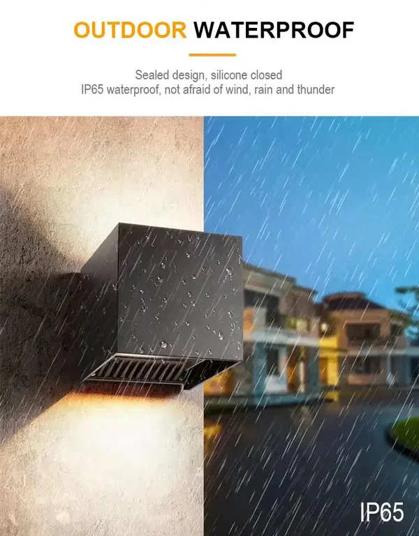 LED Wandleuchte  100x100x100  2 x 3W IP65