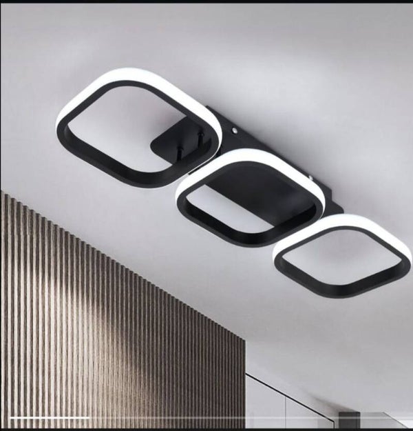 LED Deckenleuchte 3 Ringe Eckig