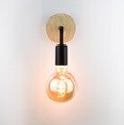 Wandleuchte Schwarz Holz inkl. Leuchmittel