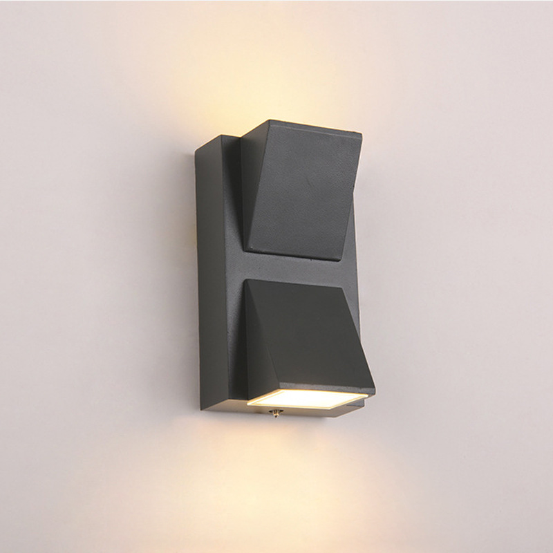 LED-Wandleuchte 2 x 3W, 80 x 60 x 140mm SCHWARZ