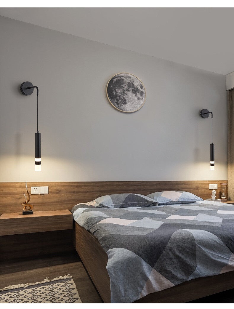 Wandleuchte Leseleuchte Schwarz+Gold modern